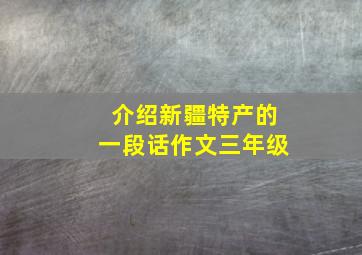 介绍新疆特产的一段话作文三年级