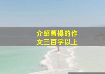 介绍曹操的作文三百字以上