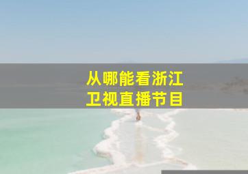 从哪能看浙江卫视直播节目