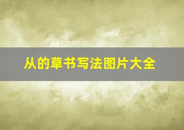 从的草书写法图片大全