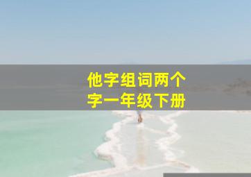 他字组词两个字一年级下册