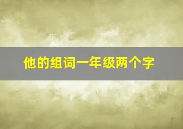 他的组词一年级两个字