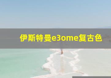 伊斯特曼e3ome复古色