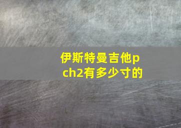 伊斯特曼吉他pch2有多少寸的