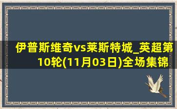 伊普斯维奇vs莱斯特城_英超第10轮(11月03日)全场集锦