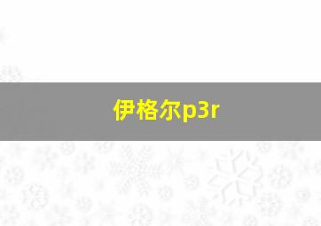 伊格尔p3r