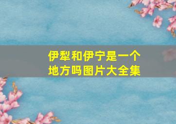 伊犁和伊宁是一个地方吗图片大全集