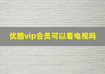 优酷vip会员可以看电视吗