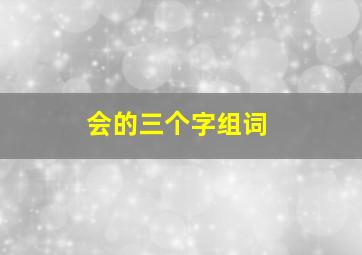 会的三个字组词