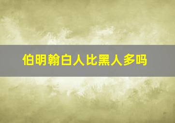 伯明翰白人比黑人多吗