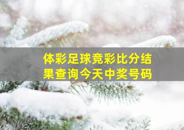 体彩足球竞彩比分结果查询今天中奖号码