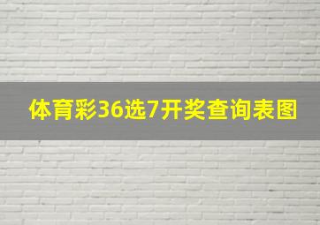 体育彩36选7开奖查询表图