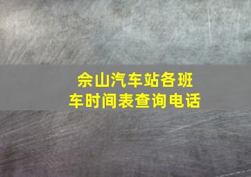 佘山汽车站各班车时间表查询电话