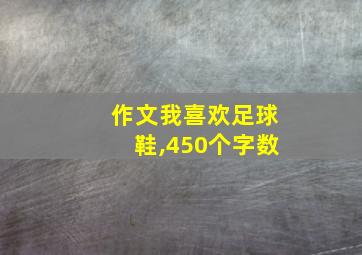 作文我喜欢足球鞋,450个字数