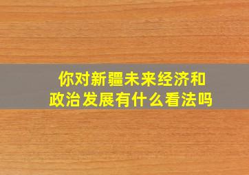 你对新疆未来经济和政治发展有什么看法吗