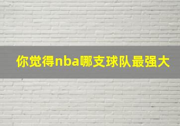 你觉得nba哪支球队最强大