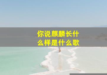 你说麒麟长什么样是什么歌