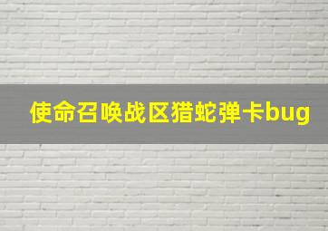 使命召唤战区猎蛇弹卡bug