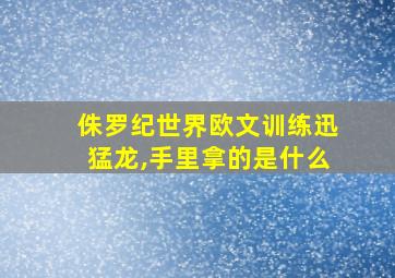 侏罗纪世界欧文训练迅猛龙,手里拿的是什么