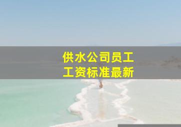 供水公司员工工资标准最新