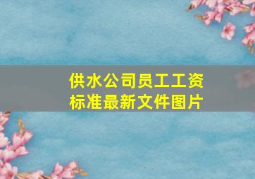 供水公司员工工资标准最新文件图片