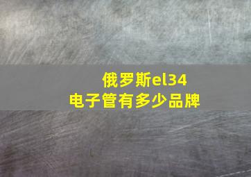 俄罗斯el34电子管有多少品牌