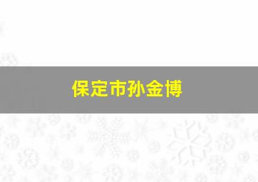 保定市孙金博