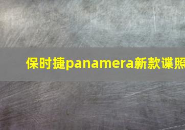 保时捷panamera新款谍照