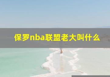 保罗nba联盟老大叫什么