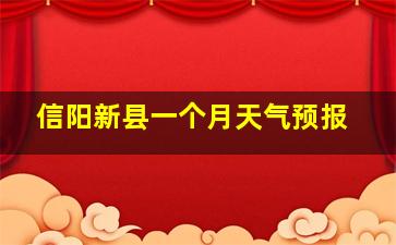 信阳新县一个月天气预报