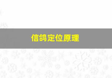 信鸽定位原理