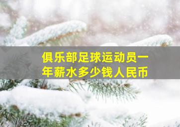 俱乐部足球运动员一年薪水多少钱人民币