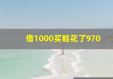 借1000买鞋花了970