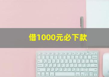 借1000元必下款