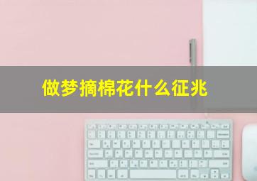 做梦摘棉花什么征兆