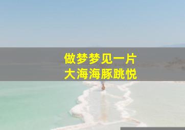 做梦梦见一片大海海豚跳悦