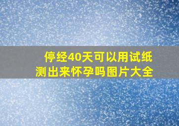 停经40天可以用试纸测出来怀孕吗图片大全