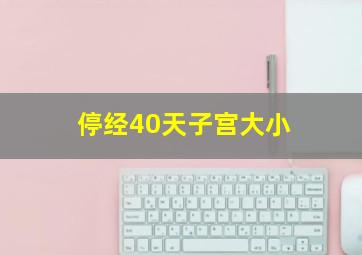 停经40天子宫大小