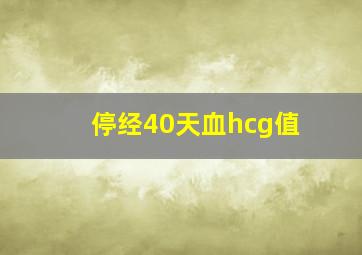 停经40天血hcg值