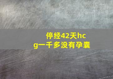 停经42天hcg一千多没有孕囊