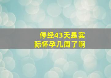 停经43天是实际怀孕几周了啊