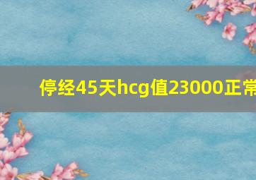 停经45天hcg值23000正常