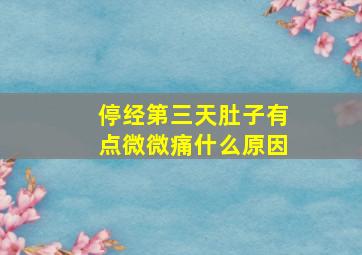 停经第三天肚子有点微微痛什么原因