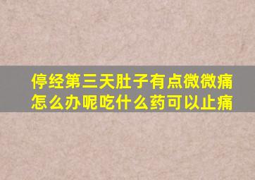 停经第三天肚子有点微微痛怎么办呢吃什么药可以止痛