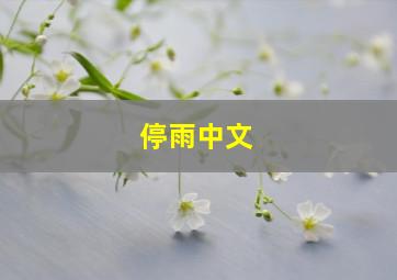 停雨中文