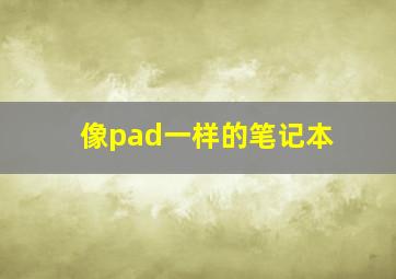 像pad一样的笔记本