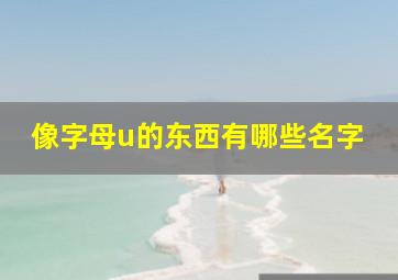 像字母u的东西有哪些名字