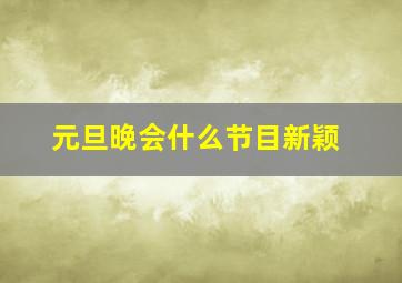 元旦晚会什么节目新颖