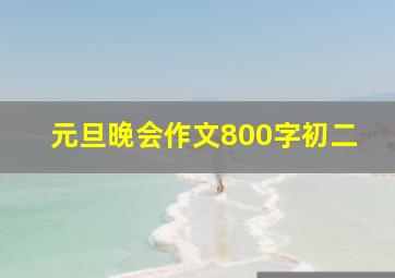 元旦晚会作文800字初二