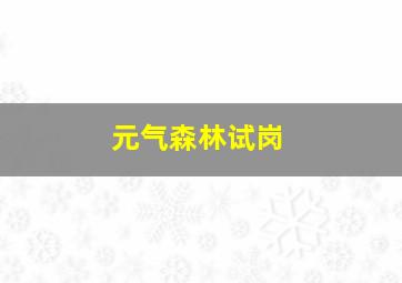 元气森林试岗